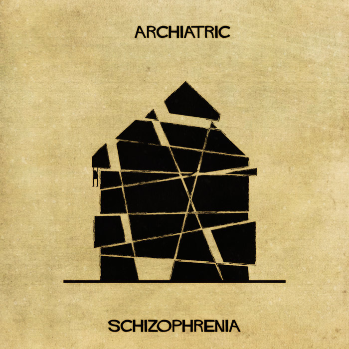 Mental Disorders Interpreted Through Architectural Illustrations by Federico Babina
