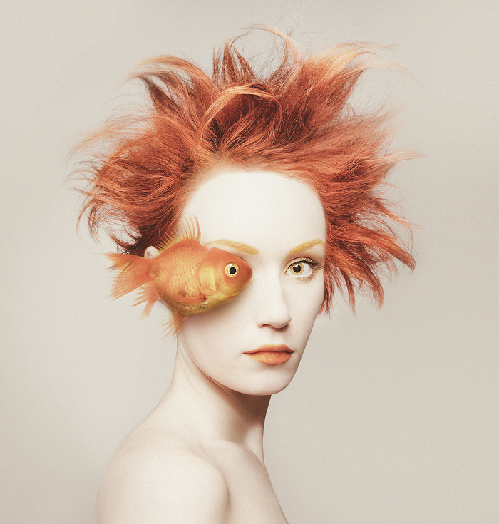 Animeyed Surreal Self-Portraits by Flora Borsi
