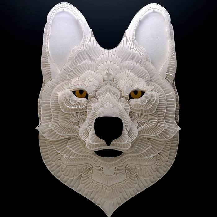 Intricate Paper Cut portraits of Endangered Animals by Patrick Cabral