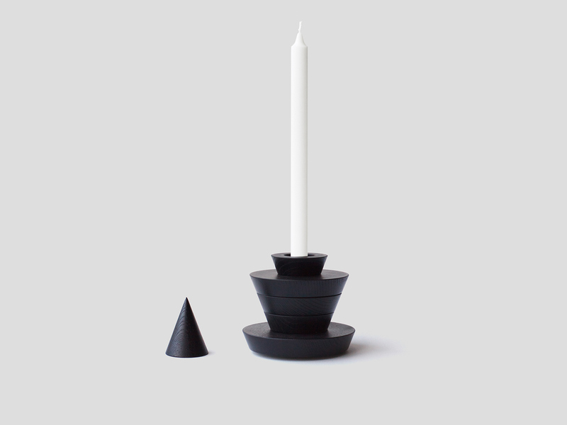 HANOI, A Playful Set of Wooden Candleholders by Sergey Gotvyansky