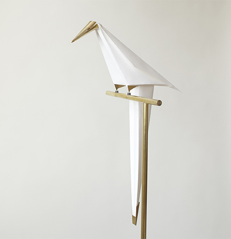 The Perch Light, a Sculptural Bird Lamp by Umut Yamac